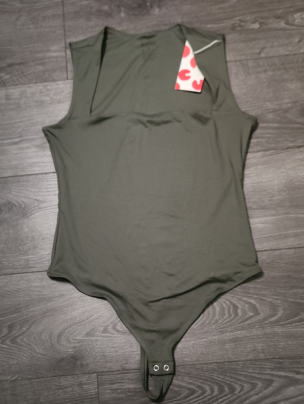 Sleeveless Olive Green Bodysuit